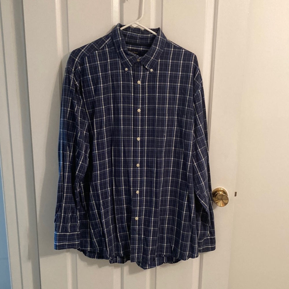 Club Room Blue Casual Button Down Shirt